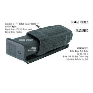 Universal Magazine Holster: 9mm/.40 Cal, IWB/OWB Kydex Carrier