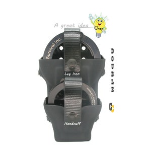 Leg Iron, HandCuff Combo Holster ((Double C))ES® System tension easy out easy in.