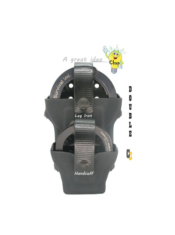 Leg Iron, HandCuff Combo Holster ((Double C))ES® System tension easy out easy in.
