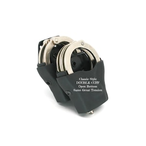 Double HandCuff Holster -adjustable for retention pull -Easy In-Easy Out-ES® Patiented Retention System plus Whisper Feature =Ultimate 2.0