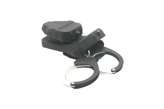 3.0((Double C)) Leg Iron, HandCuff Combo((LEVEL ll ))Holster ES® System tension easy out easy in.