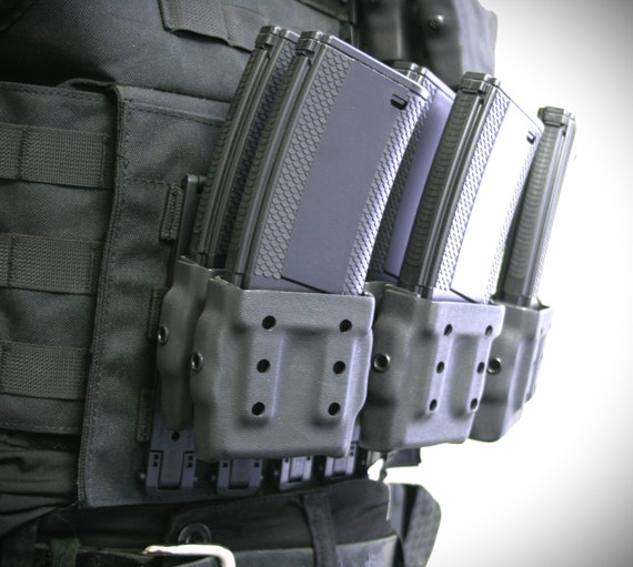 Double Magazine and AR Combo Flat or Stacked magazine Placement -ES® Patiened Retention System-AR Spacesaving Gear