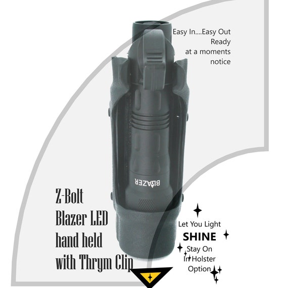 ES System Bezel Down Flashlight Holster, For Z-Bolt Blazer LED hand held with Thrym Clip  (FLASHLIGHT and thrym clip not included)