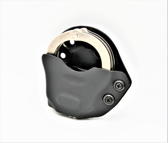 Taco style, side tension Handcuffs. Universal Handcuff Holster, Handcuff Case, Custom Kydex Holster
