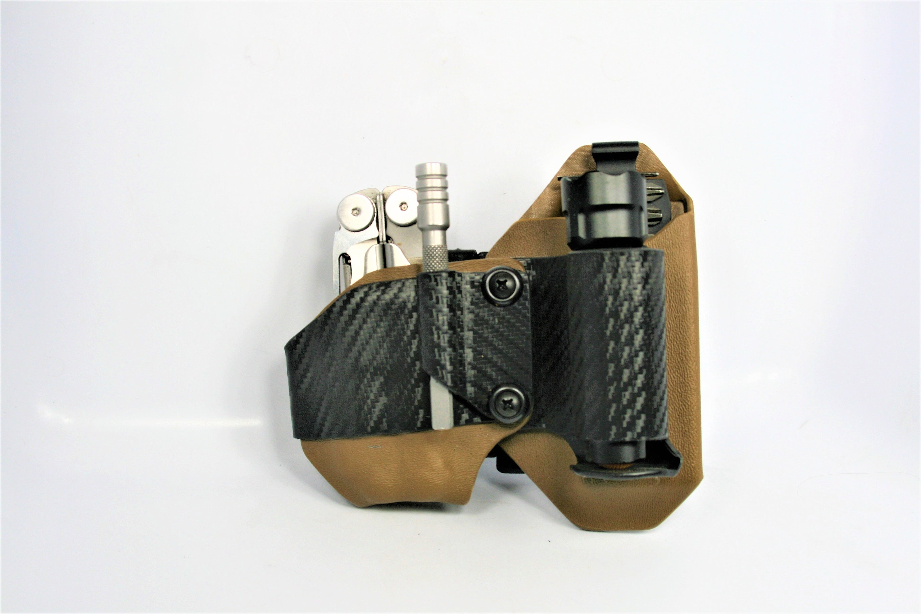 Essential MINI Holster extender, multi tool, bit kit and flashlight