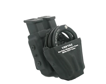 Funda con esposas para cargador doble: VER-TAC, cargadores verticales, ajuste ceñido