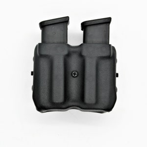 ES® Series-Double Stack 9/40, Double Mag, Dual Magazine, Vertical or Flat Magazine Holster for duty belt