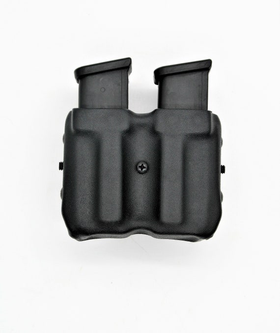 ES® Series-Double Stack 9/40, Double Mag, Dual Magazine, Vertical or Flat Magazine Holster for duty belt