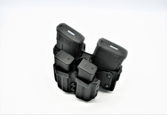 Combo Holster, ES® System-MEGA Mag Holster, AR and Double Stack Magazine with tek lok mount and independent tensions for each one.