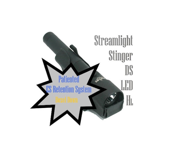 ES System Bezel Down Flashlight Holster, For Streamlight Stinger D S   L E D   HL (FLASHLIGHT  not included)