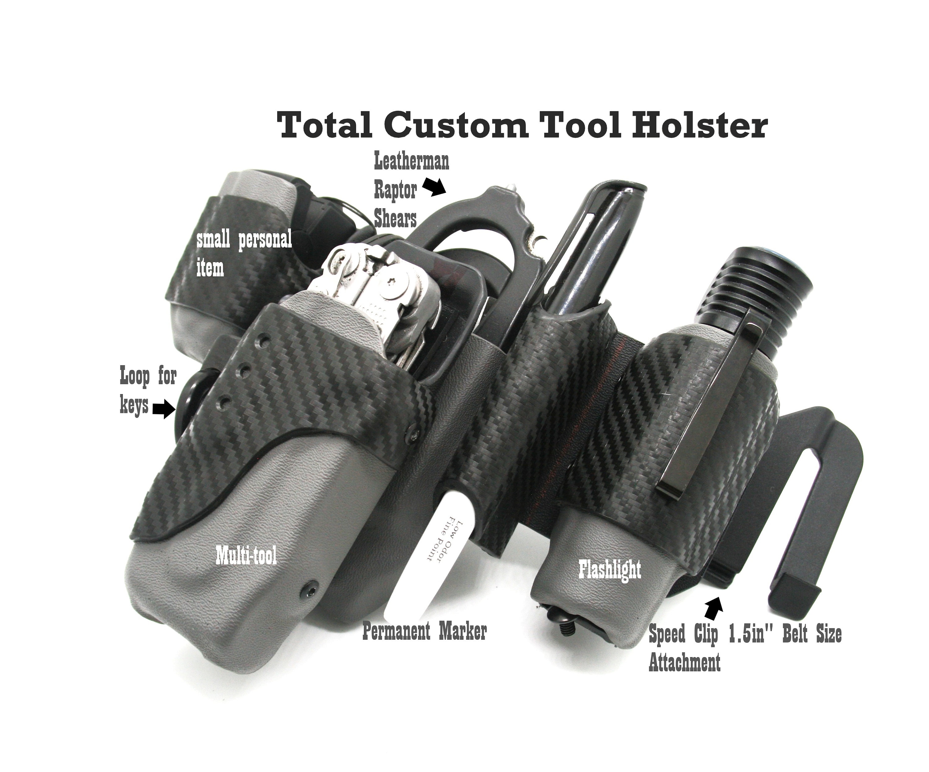 Total Customized Tool Holster. Fill your holster with your tools! Lock