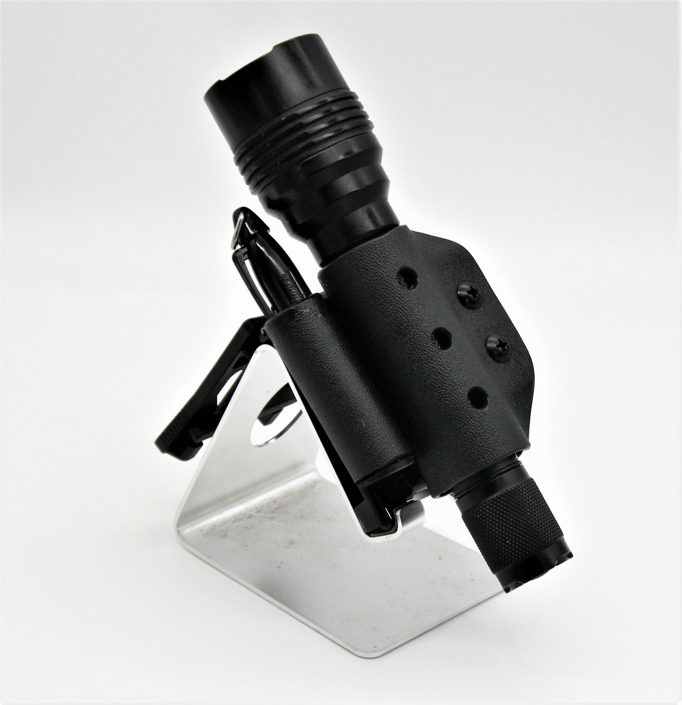 Tactical Flashlight and HolsterKydex holster with belt clip. Etsy
