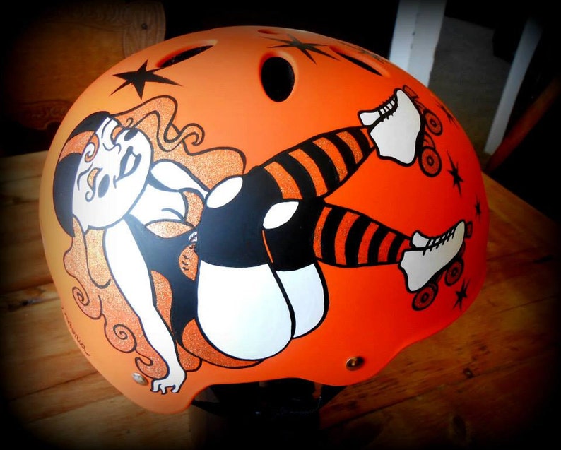 Custom HandPainted Roller Derby/ Skate/ Skateboard Helmets Etsy