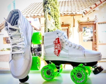 Custom Vans Roller Skates w/ Nylon Plates & Outdoor Wheels