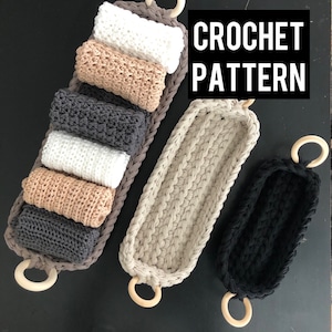 The Giving Tray Crochet Pattern / Crochet Cotton Tray with Wooden Handles DIY