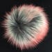 Bonfire Faux Fur Pompom / Neon Coral Tipped Fur Pom Pom / Fluffy Hat Topper