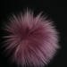 Grape Faux Fur Pompom/ Purple Fur Pom Pom / Fur Hat Topper