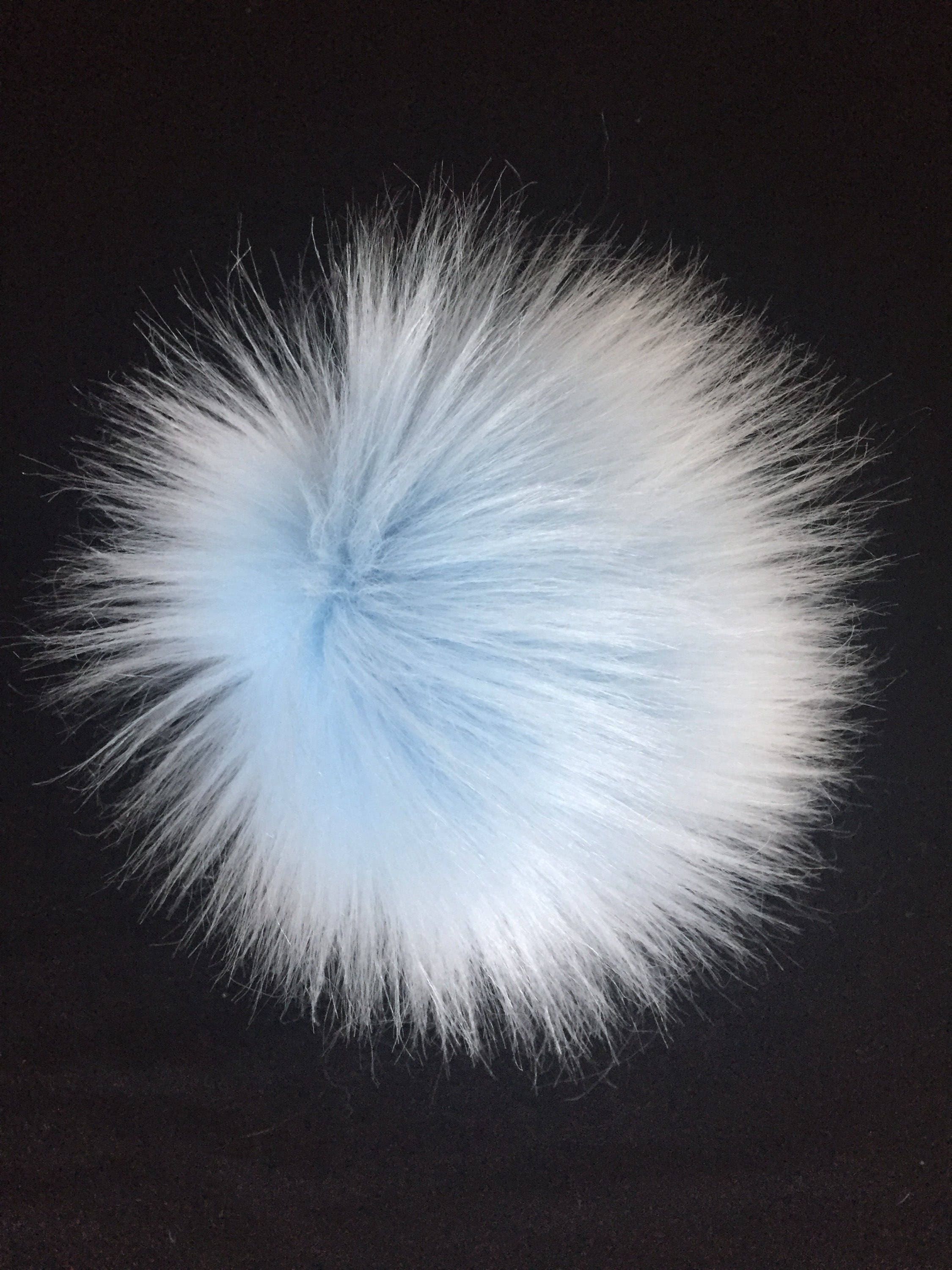 Baby Blue Faux Fur Pompom / Light Blue Fur Pom Pom / Fur Hat Etsy