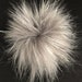 Sparkle Grey Faux Fur Pompom \ Gray Fur Pom Pom \ Fluffy Hat Topper | Keychain Pompom \ Sparkle Pom Pom