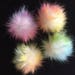 Rainbow Faux Fur Pompom / Multicolor Fur Pom Pom / Crochet Hat Accessories / Knit Hat Accessories