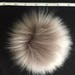 Oyster Colored Faux Fur Pompom / Fur Pom Pom / Taupe Fake Fur / Hat Topper
