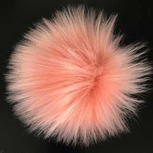 Koralle Kunstpelz Pompom / Fake Fur Pom Poms / Beanie Toppers / Flauschige Pompoms