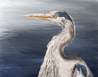 Grote Blauwe Reiger - Giclée Print
