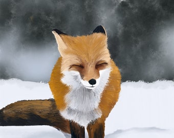 Rode Vos - Giclée Print