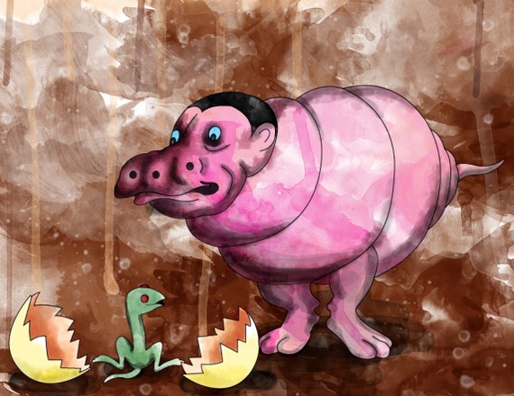 Fantastic Planet Digital Watercolor Print "Wildlife"