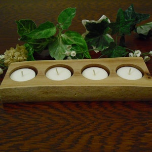 Centerpiece Tea Candle Holder-Wood Candleholder-Dining Room Decor-Living Room Decor-Reclaimed Wood-Bedroom Decor-Tea Lights-All Occasion