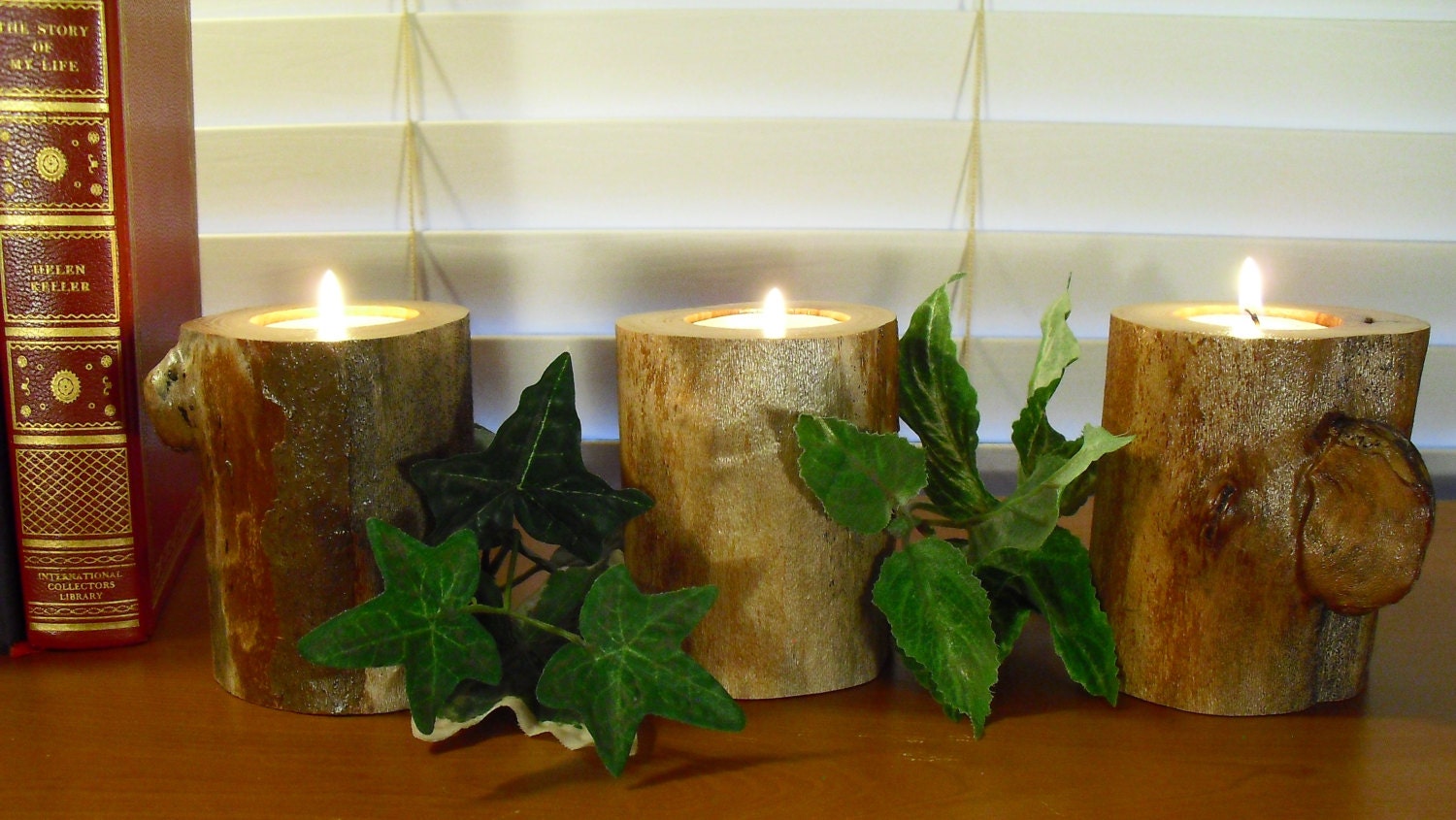 Tea Candle Holder-reclaimed Wood-centerpiece-bedroom - Etsy