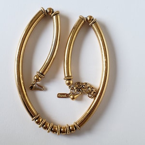 Monet 4 Section Gold Plated Slender Collar Necklace