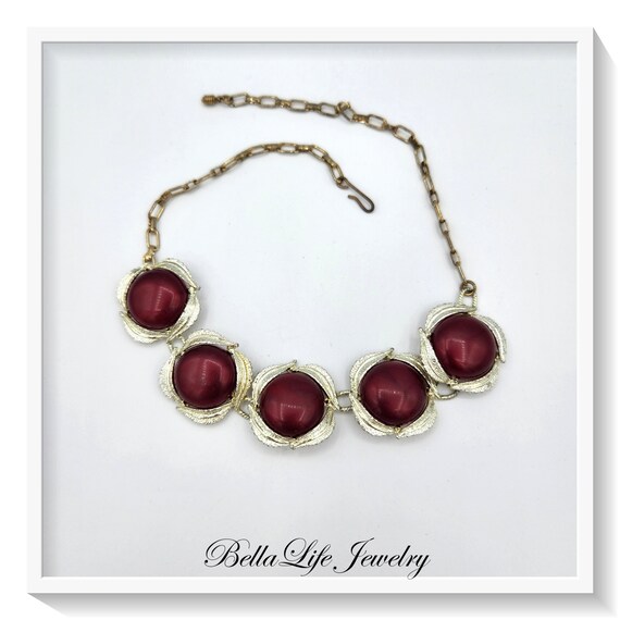 CLEARANCE Vintage Cherry Red Necklace Choker - image 2