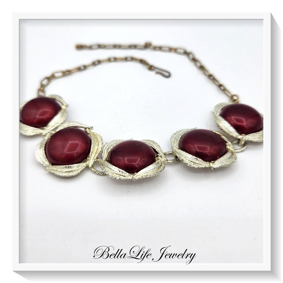 CLEARANCE Vintage Cherry Red Necklace Choker - image 3