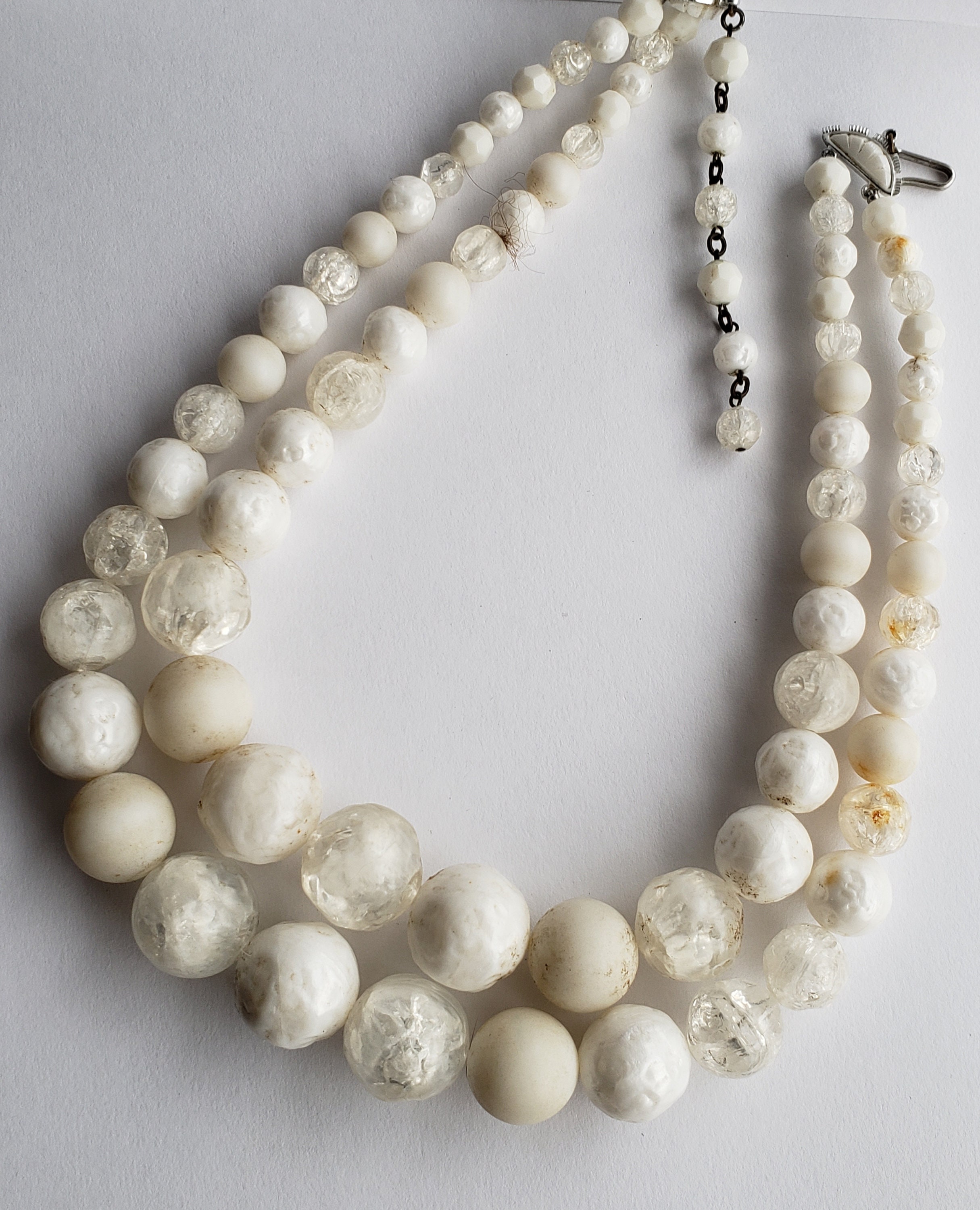 Double Strand Plastic Bead Necklace 