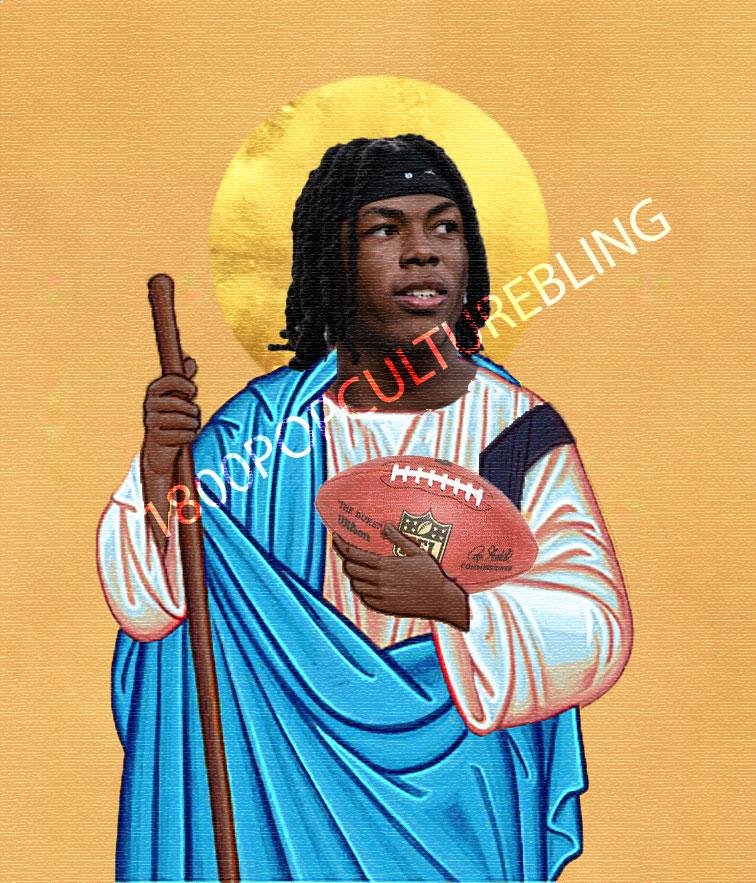 タンクトップ　litmus praying Saint Jahmyr Gibbs Prayer Candle - Detroit Lions - Etsy