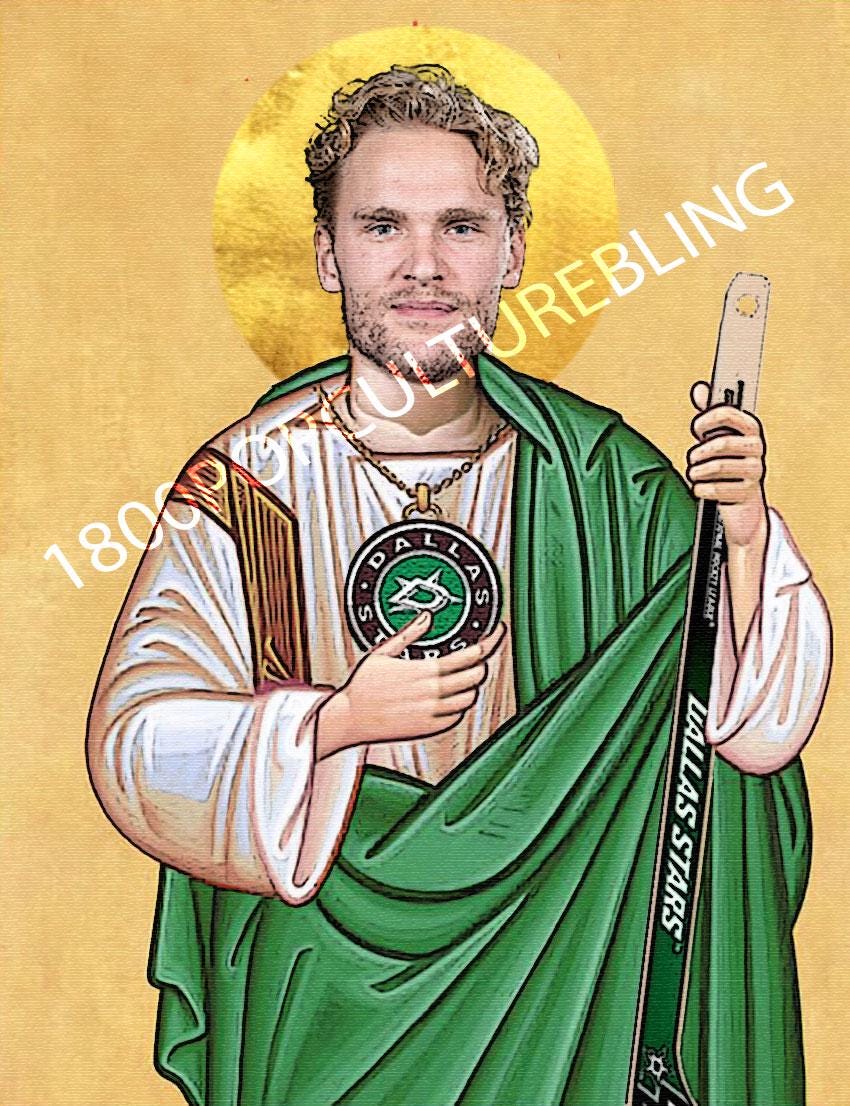 Saint Mikko Rantanen Prayer Candle - Dallas Stars