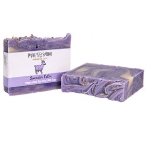 Pure Sabao Lavender Calm Goat Milk Soap, Natural Handmade Soap, Simple Ingredients, Organic Shea Butter image 2