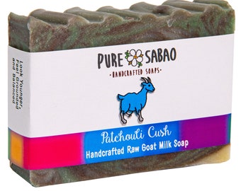 Pure Sabao - Patchouli Cush - Goat Milk Soap - Handmade Natural Soap - Patchouli Essential Oil