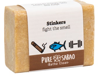 Mansour Simple Stinkers Soap - Lebanese Artisan Handmade Vegan Bar Fight Kitchen Odors Coconut Olive Oil
