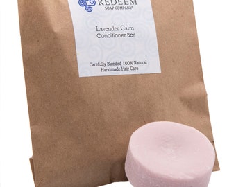 Redeem Soap Company - Lavender Calm Conditioner Bar - Made in the USA, 1oz Conditioner Bar, Zero Waste