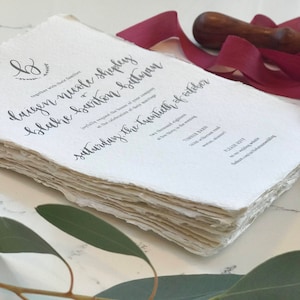 Suite de invitación de borde de la cubierta de la letra de la carta de la casa de la casa de la casa de la Suite de invitación semipersonalizada