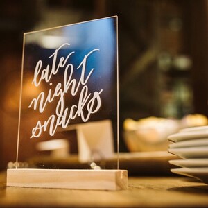 Custom Acrylic Calligraphy Wedding Signage | Hand Lettered Acrylic Print