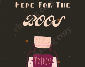 Qui per i fischi stampabili, decorazioni di Halloween, decorazioni autunnali, giochi di parole di Halloween, decorazioni spettrali carine, insegne di Halloween, decorazioni autunnali Boho