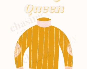 Cozy Queen Print, Fall Decor, Fall Decor, Kid’s Halloween Party, Cute Spooky Decor, Fall Sign, Boho Fall Decor, Sweater Print