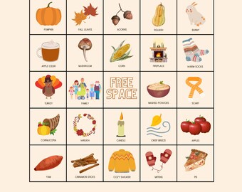 Thanksgiving Bingo Printable, Pink fall, Friendsgiving Party, Kid’s Thanksgiving Party, Cute FallDecor, Thanksgiving Game