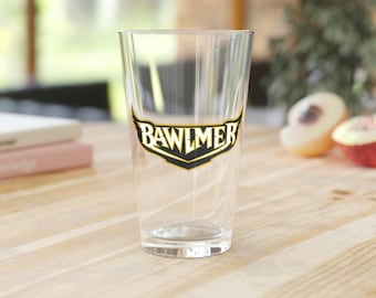 Retro Bawlmer Football Pint Glass | 16 oz Baltimore Beer Glass | Maryland Sports Fan Gift