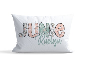 Pillow Covers for Kids, Personalized Pillow Case, Name Pillow case, Standard Size Pillow Cover, Pillows Cases, Slumber Party Pillows Pastel