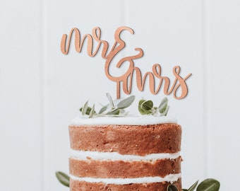 Mr & Mrs Cake Topper For Wedding Wood Wedding Cake Topper Wedding Shower Decor Bachelorette Cake Topper Personalized Cake Topper