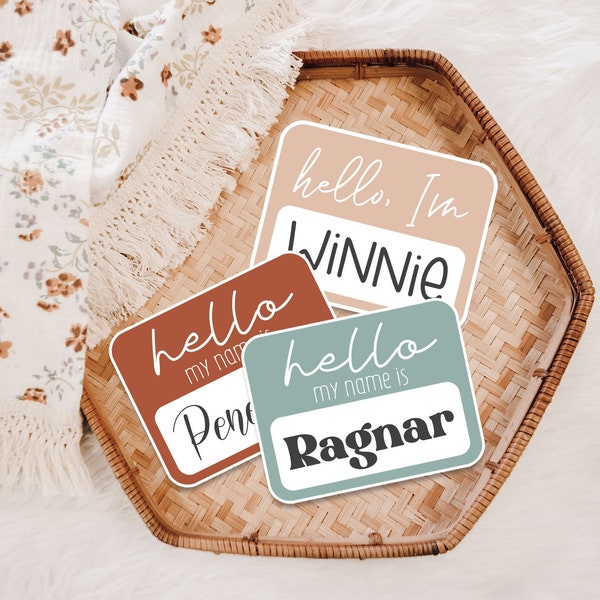 Hello My Name is Sticker - Etsy